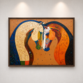 Horses in Harmony – Original Folk Art Painting